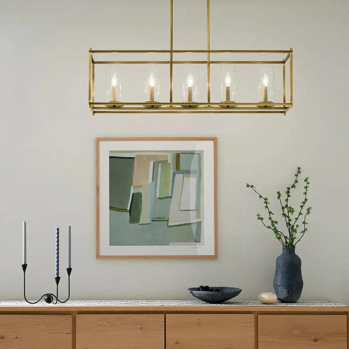Crosby 42" 5-Light Linear Chandelier - Bees Lighting