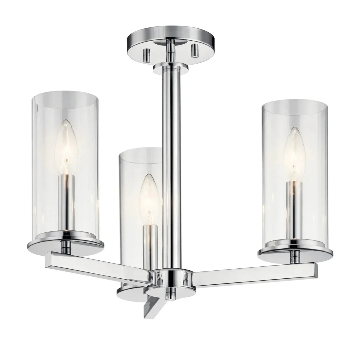 Crosby 18" 3-Light Convertible Chandelier/Semi Flush - Bees Lighting