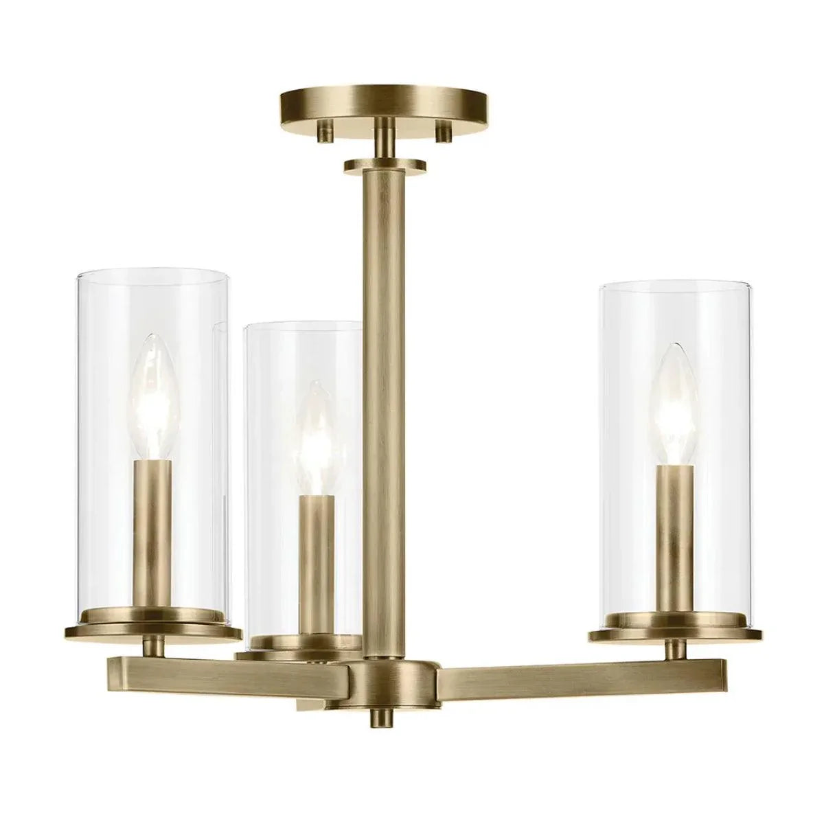 Crosby 18" 3-Light Convertible Chandelier/Semi Flush - Bees Lighting