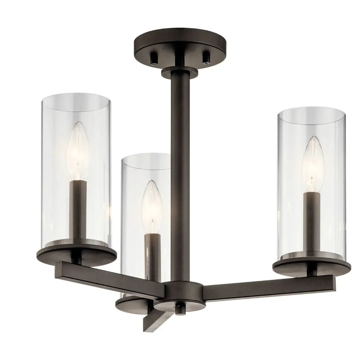 Crosby 18" 3-Light Convertible Chandelier/Semi Flush - Bees Lighting