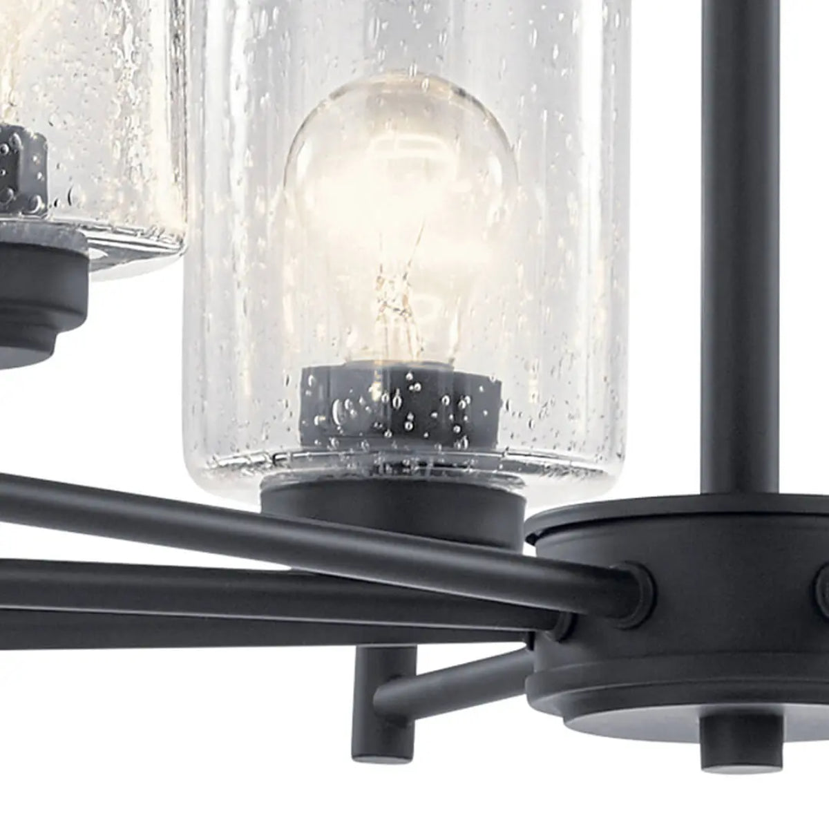 Winslow 45" 8-Light Chandelier, Black Finish - Bees Lighting