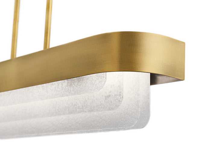 Serene 36 in. 2 Lights LED Pendant Light Brass Finish - Bees Lighting