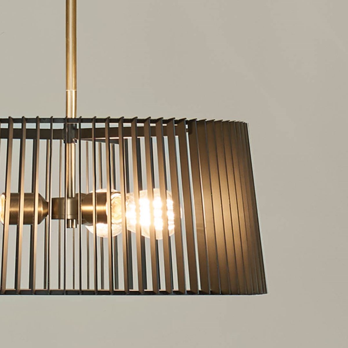 Linara 19 in. 3 Lights Convertible Pendant/Semi Flush Mount Light Black finish - Bees Lighting