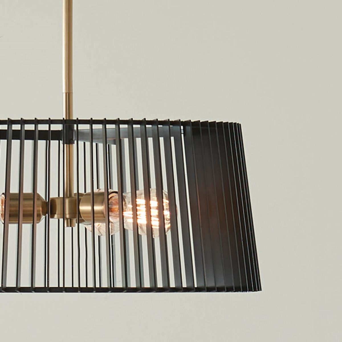 Linara 19 in. 3 Lights Convertible Pendant/Semi Flush Mount Light Black finish - Bees Lighting