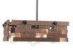 Cuyahoga Mill 24 In. 5 Lights Chandelier Bronze Finish - Bees Lighting