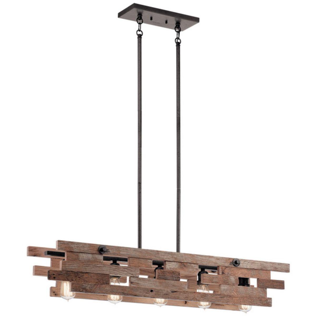 Cuyahoga Mill 46 In. 5 Lights Chandelier Bronze Finish