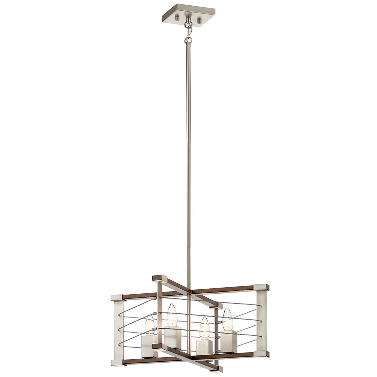 Lente 14 in. 4 Lights Pendant Light Nickel Finish - Bees Lighting