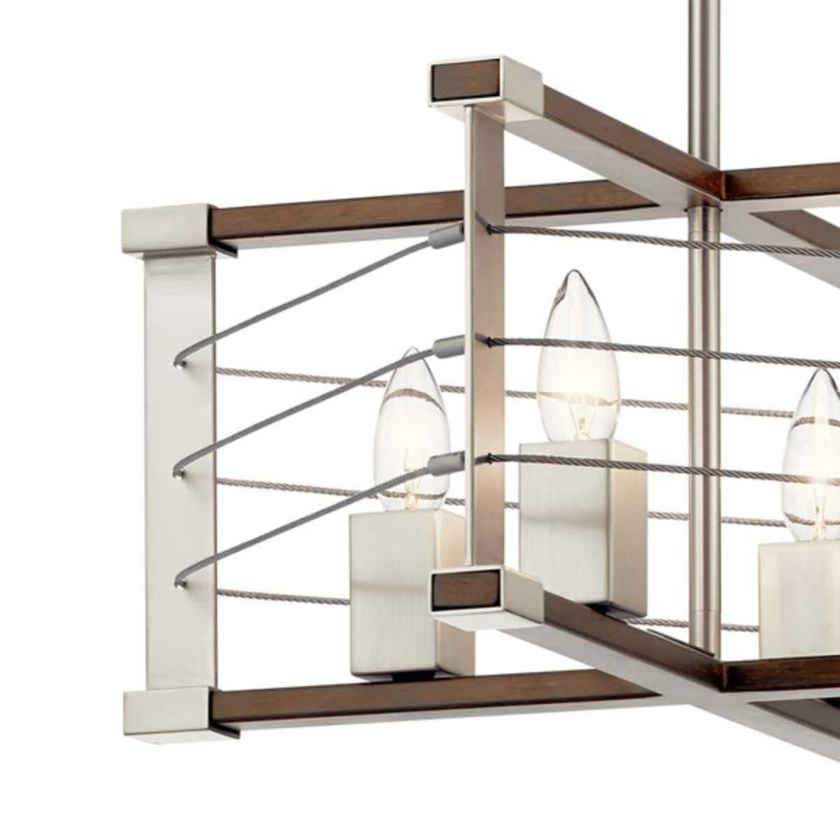 Lente 14 in. 4 Lights Pendant Light Nickel Finish - Bees Lighting