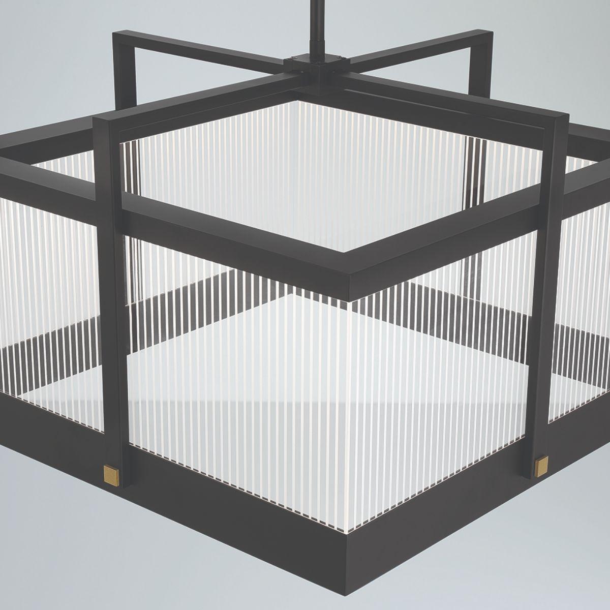 TYE 20 in. LED Pendant Light Black Finish - Bees Lighting
