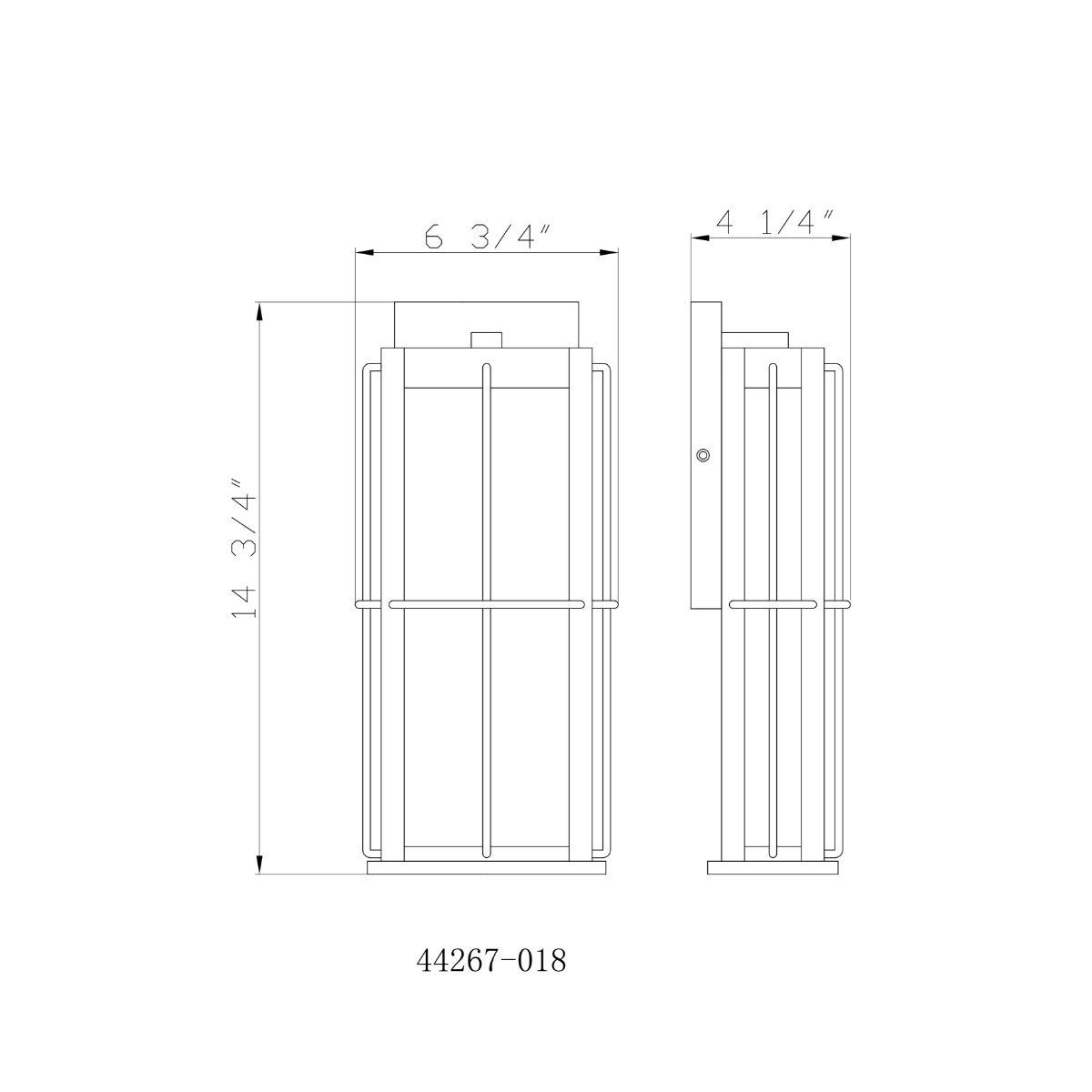 Bensa 15 In. LED Outdoor Wall Light Black Finish - Bees Lighting