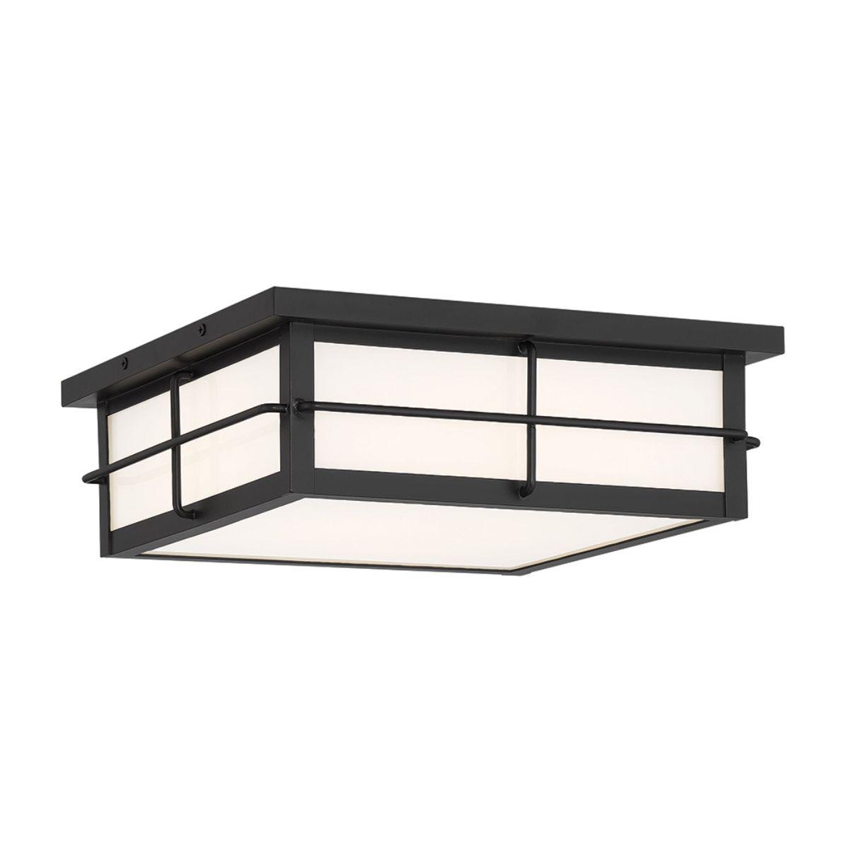 Bensa 13 In. LED Outdoor Flush Mount Black finish - Bees Lighting