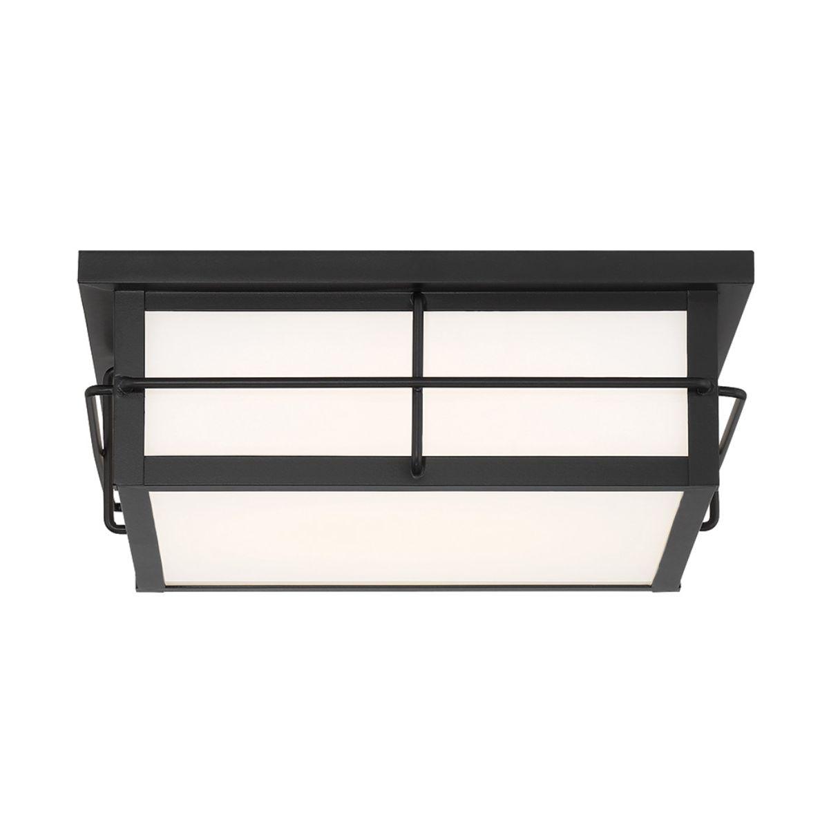 Bensa 13 In. LED Outdoor Flush Mount Black finish - Bees Lighting