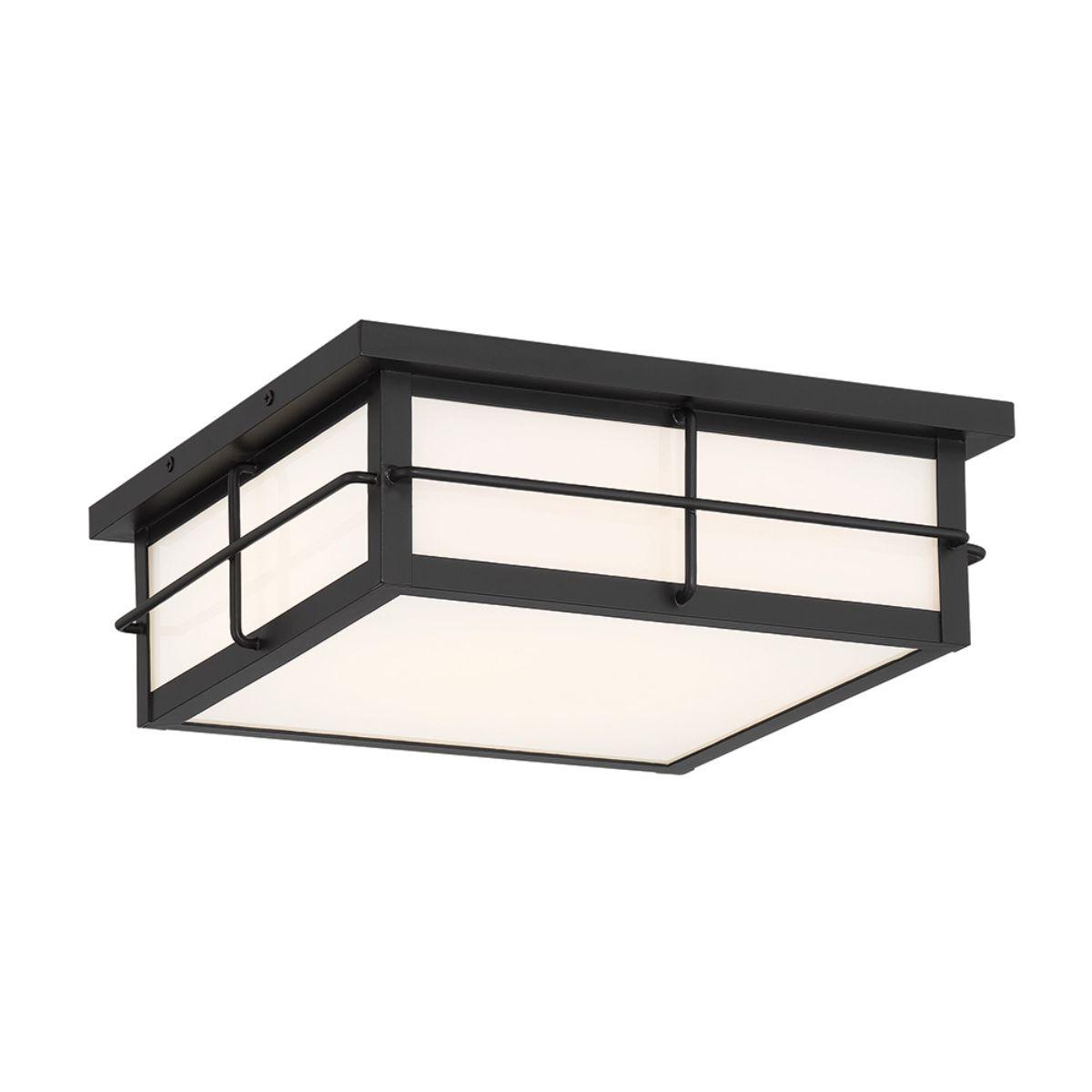 Bensa 13 In. LED Outdoor Flush Mount Black finish - Bees Lighting