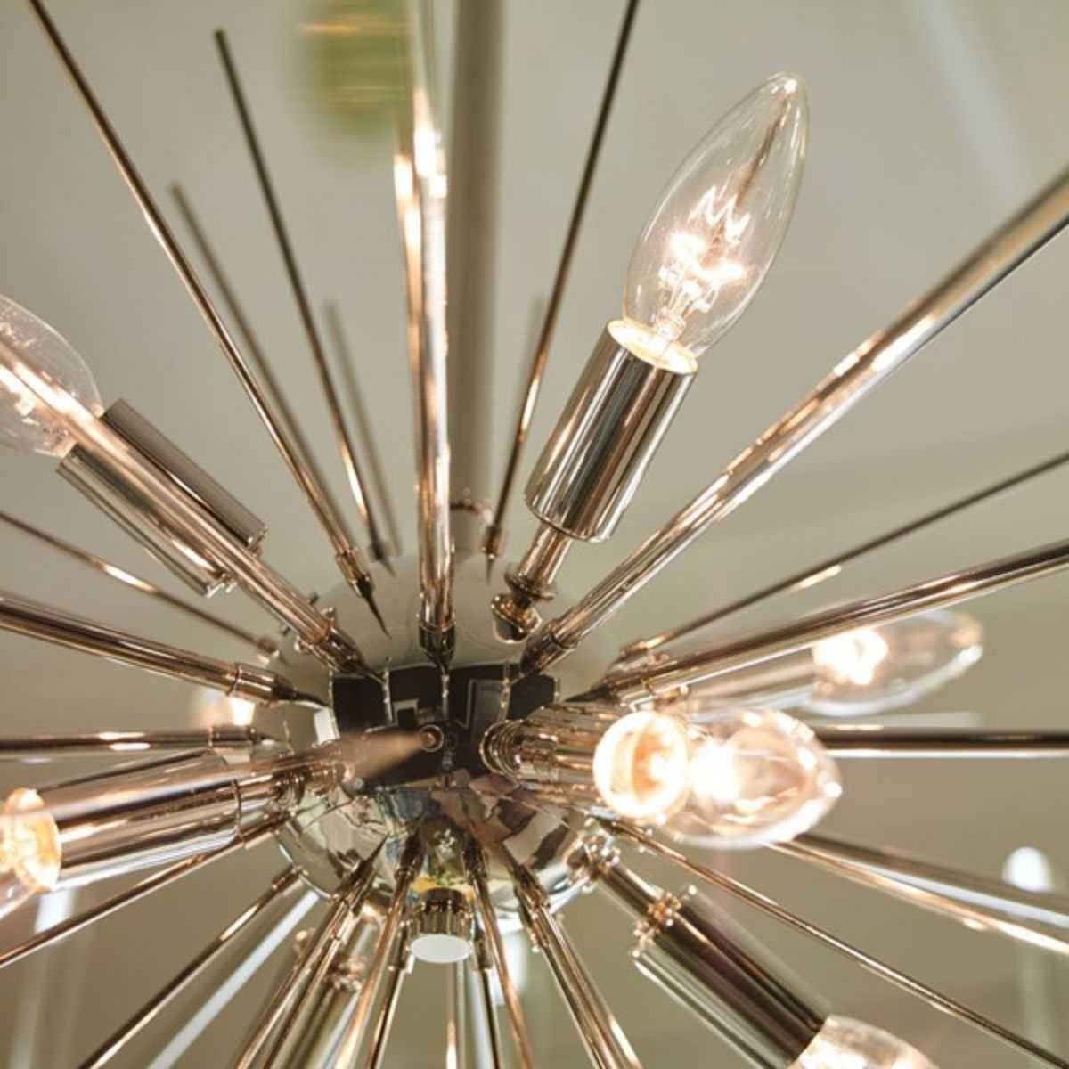 Eris 16 in. Semi Flush Mount Light Nickel finish - Bees Lighting