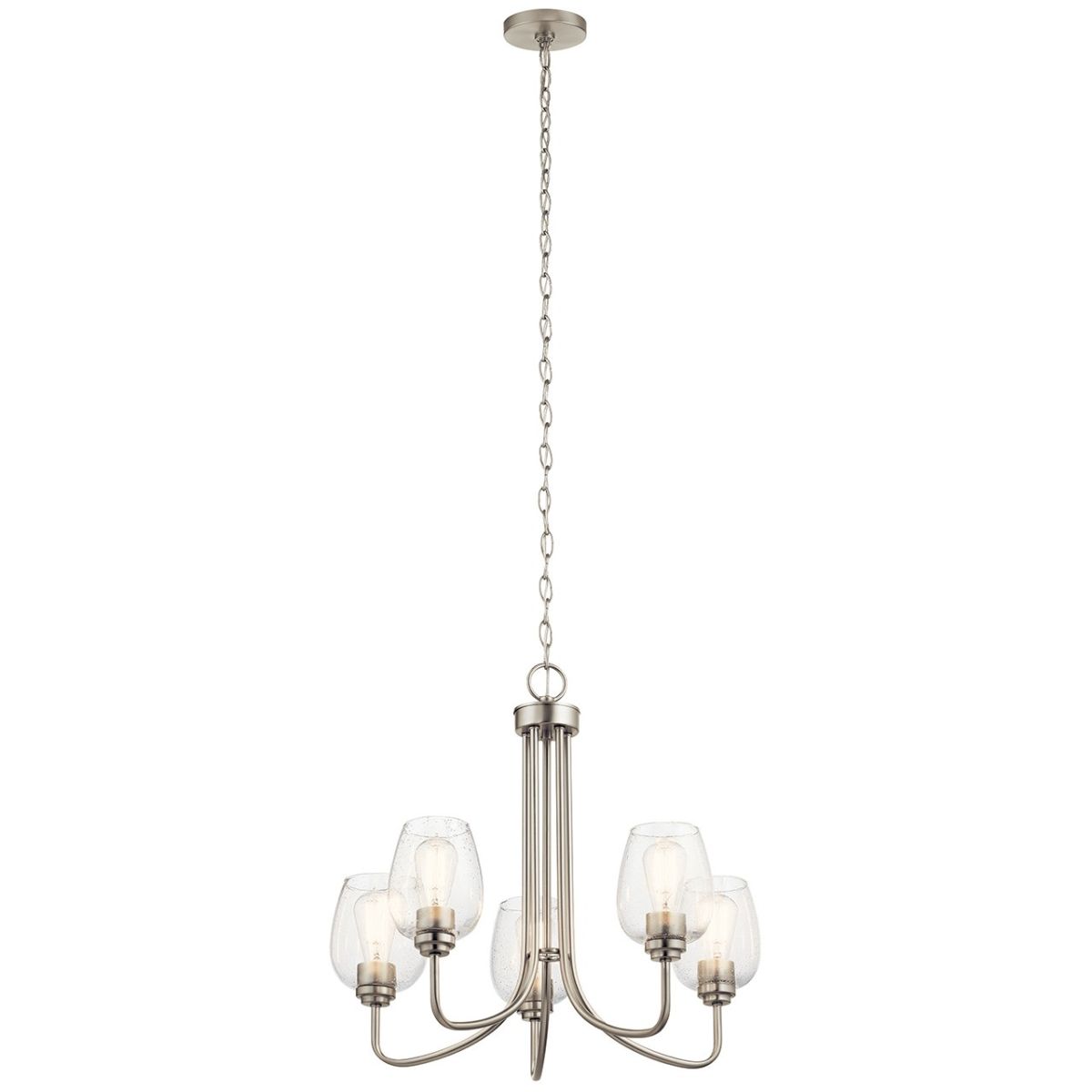 Valserrano 25 in. 5 Lights Chandelier with clear seeded glass
