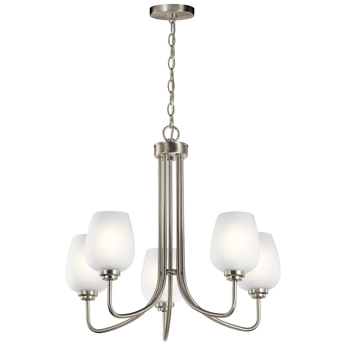 Valserrano 25 in. 5 Lights Chandelier with satin etched glass