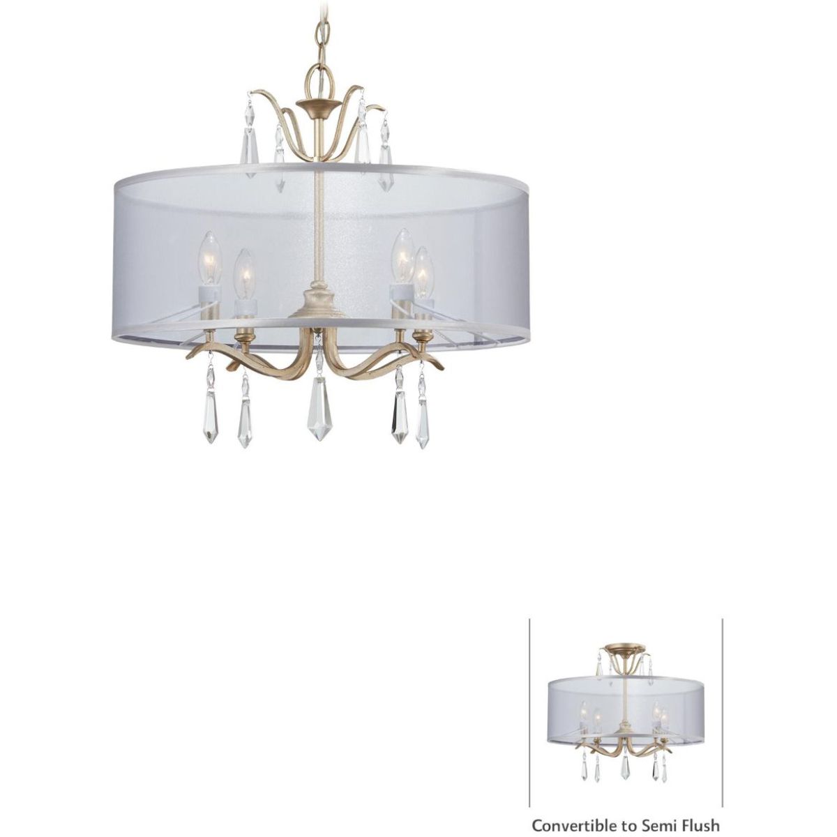 Laurel Estate 20 in. 4 Lights Semi flush Mount Light - Bees Lighting