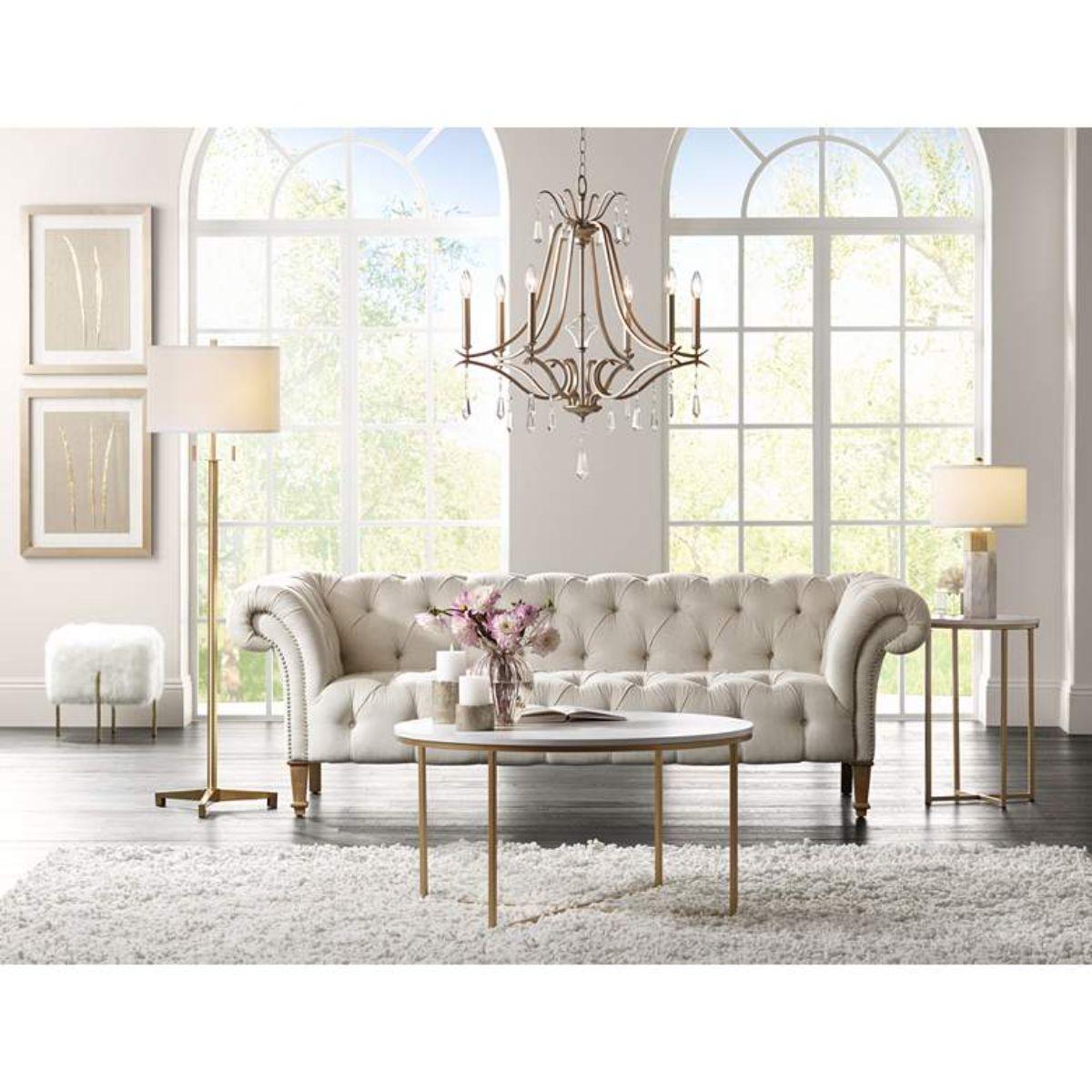 Laurel Estate 27 in. 6 Lights Chandelier Gold finish - Bees Lighting