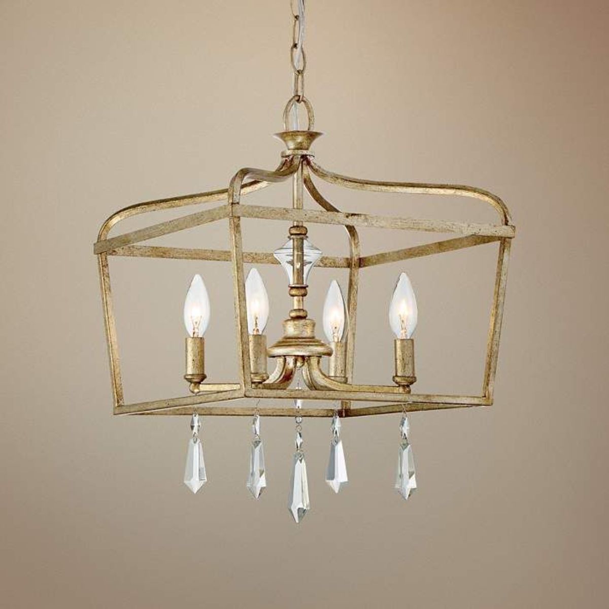Laurel Estate 19 in. 4 Lights Semi flush Mount Light Gold finish - Bees Lighting
