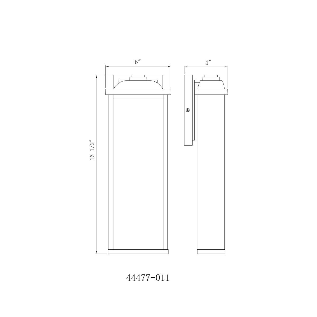 Venya 17 In. LED Outdoor Wall Light Black Finish - Bees Lighting