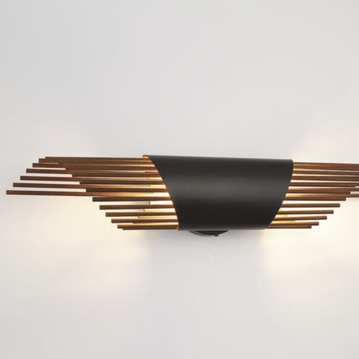 Umura 24 in. 2 Lights LED Wall Sconce Black Finish - Bees Lighting