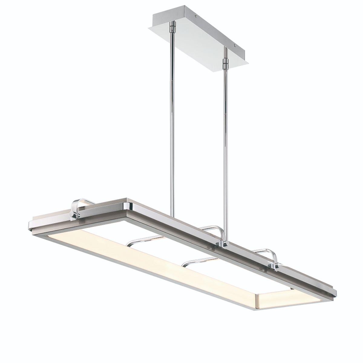 Annilo 48 in. LED Chandelier Chrome Finish