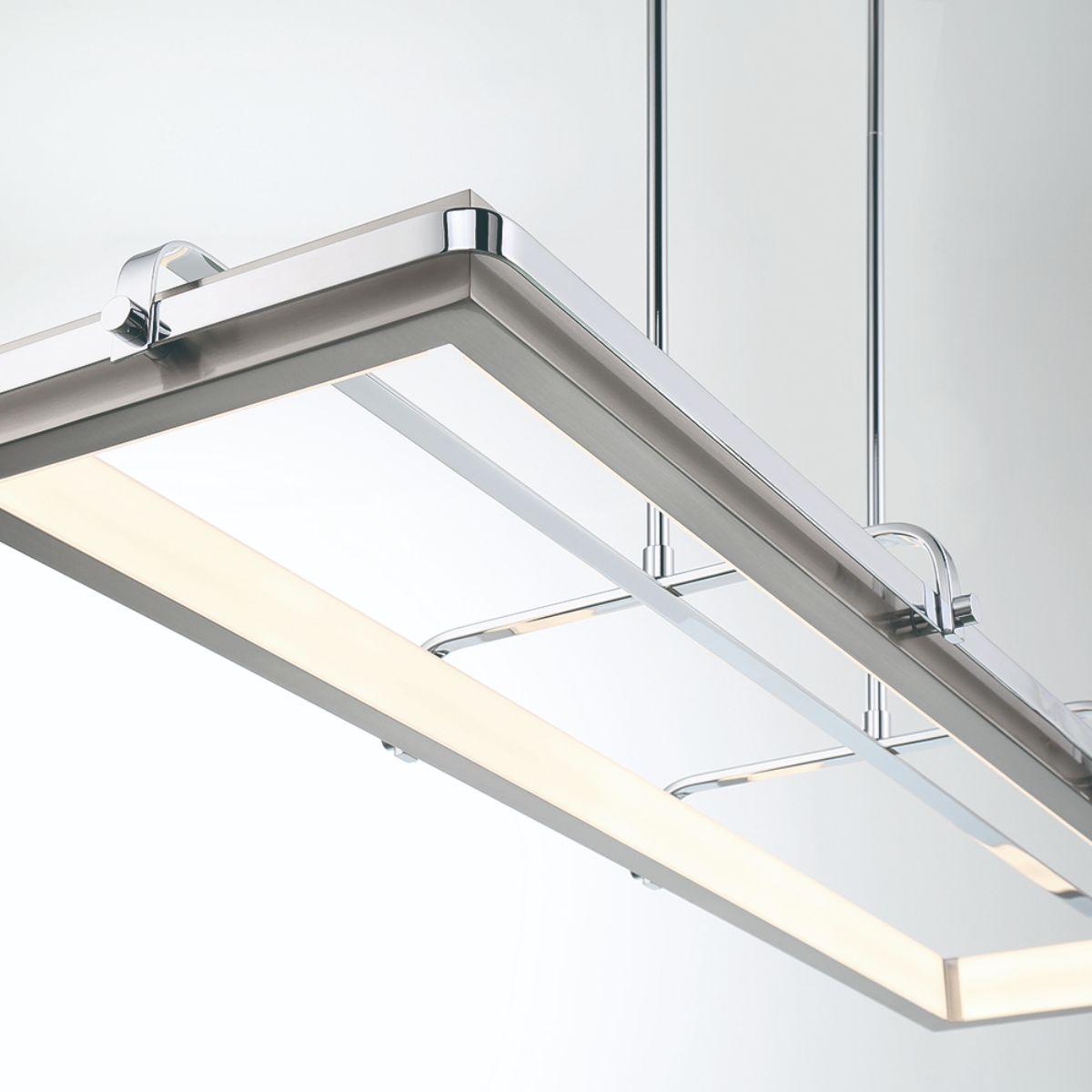 Annilo 48 in. LED Chandelier Chrome Finish - Bees Lighting