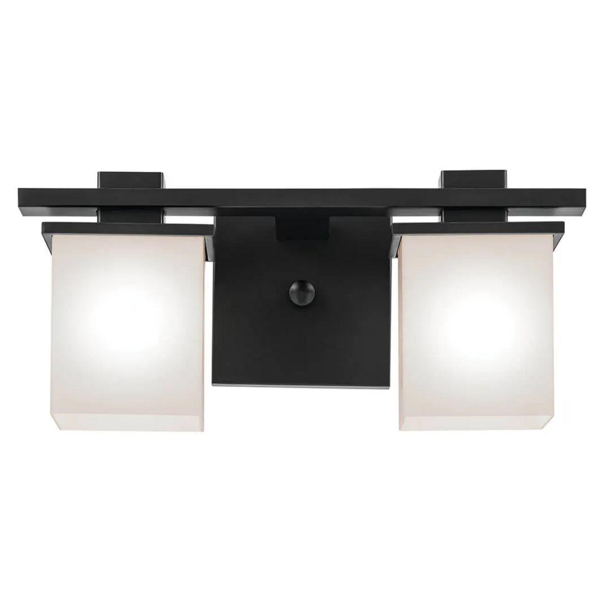 Tully 15 In 2-Lights Bathroom Vanity Light Black Finish - Bees Lighting