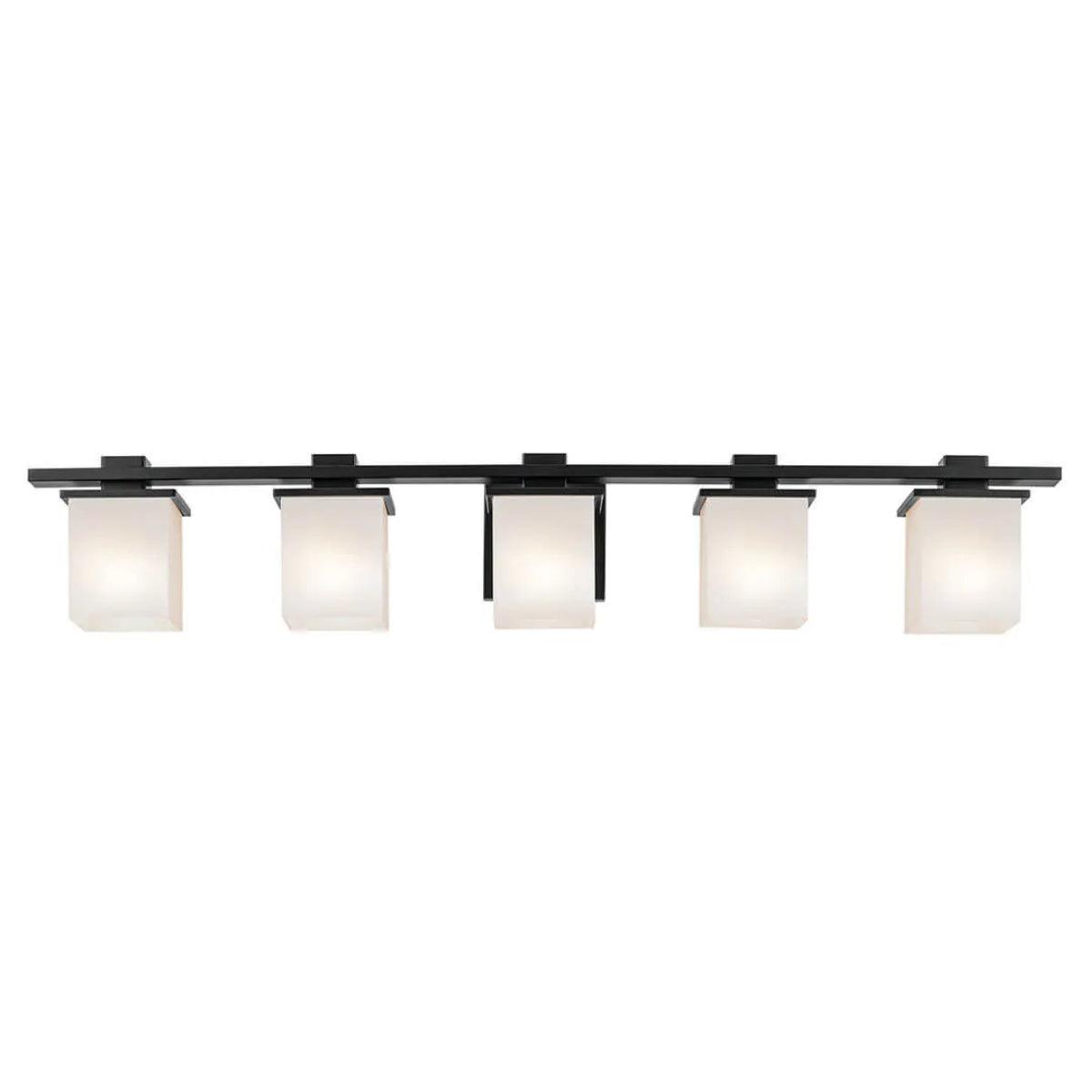 Tully 40 in 5 Lights Bathroom Vanity Light Black Finish - Bees Lighting