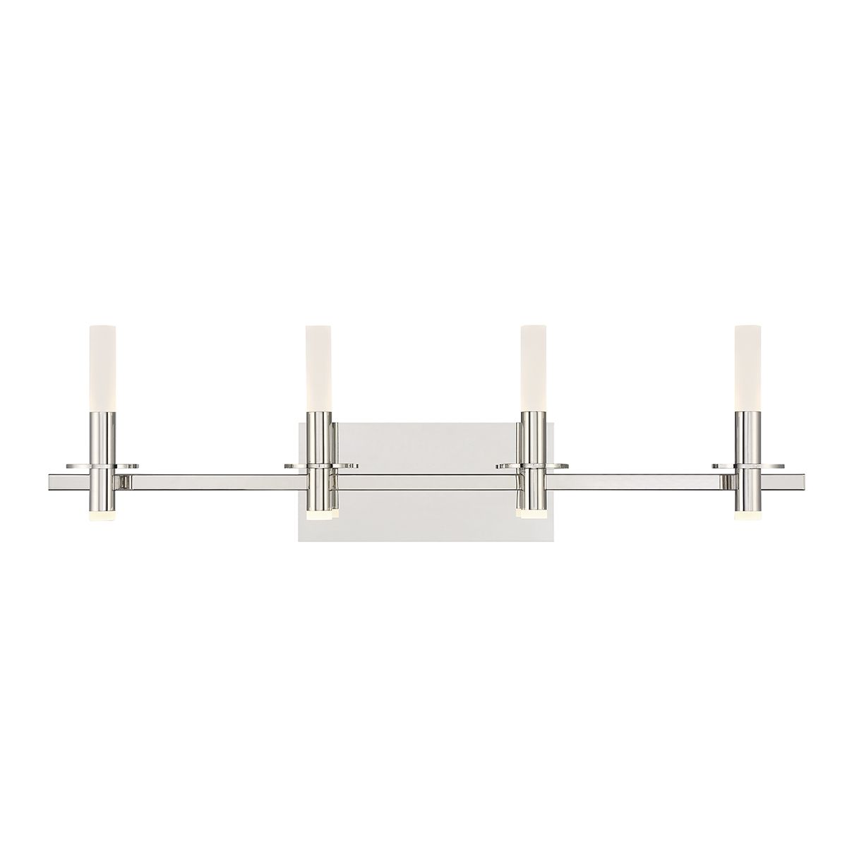 Torna 8 Lights 36 in. LED Vanity Light Polished Nickel Finish - Bees Lighting