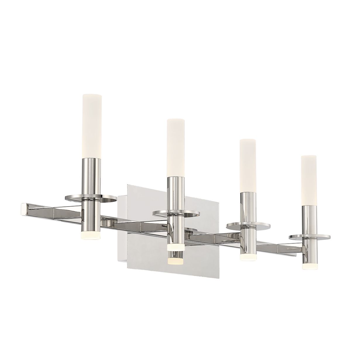Torna 8 Lights 36 in. LED Vanity Light Polished Nickel Finish - Bees Lighting