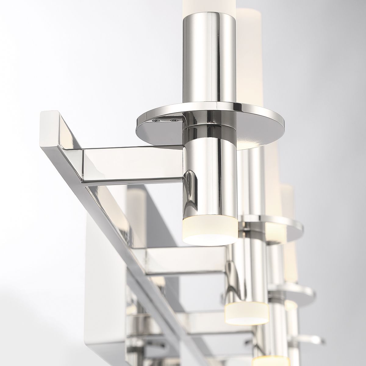 Torna 8 Lights 36 in. LED Vanity Light Polished Nickel Finish - Bees Lighting