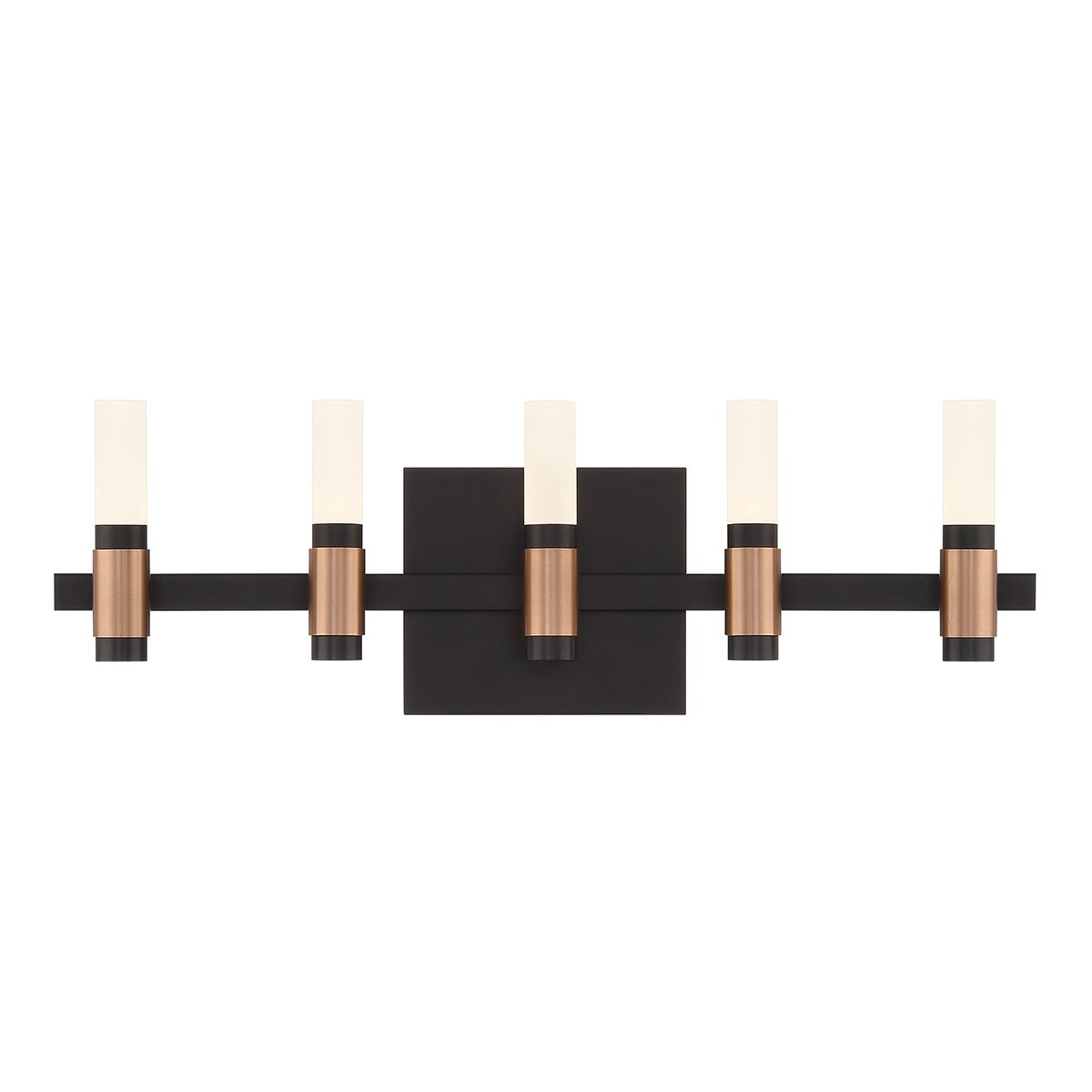 Albany 10 Lights 20 in. LED Vanity Light Black & Brass Finish - Bees Lighting