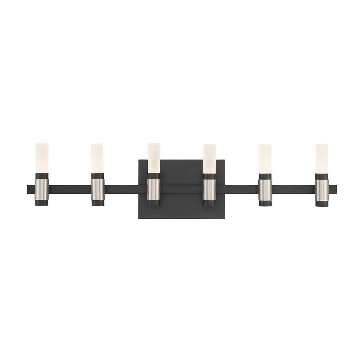 Albany 12 Lights 27 in. LED Vanity Light Black & Nickel Finish - Bees Lighting