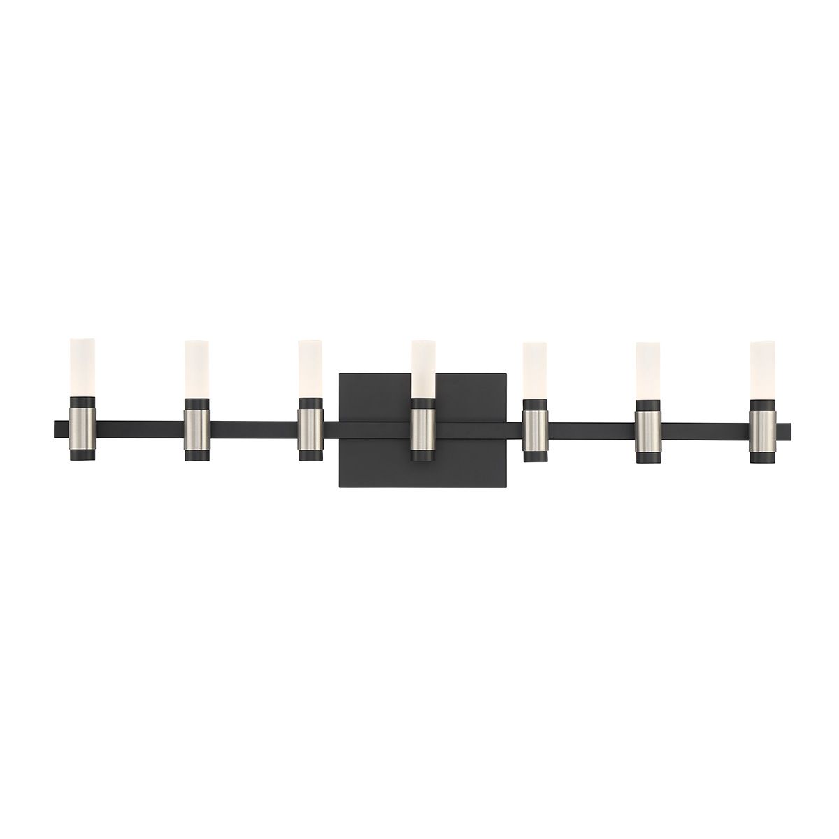 Albany 14 Lights 32 in. LED Vanity Light Black & Nickel Finish - Bees Lighting