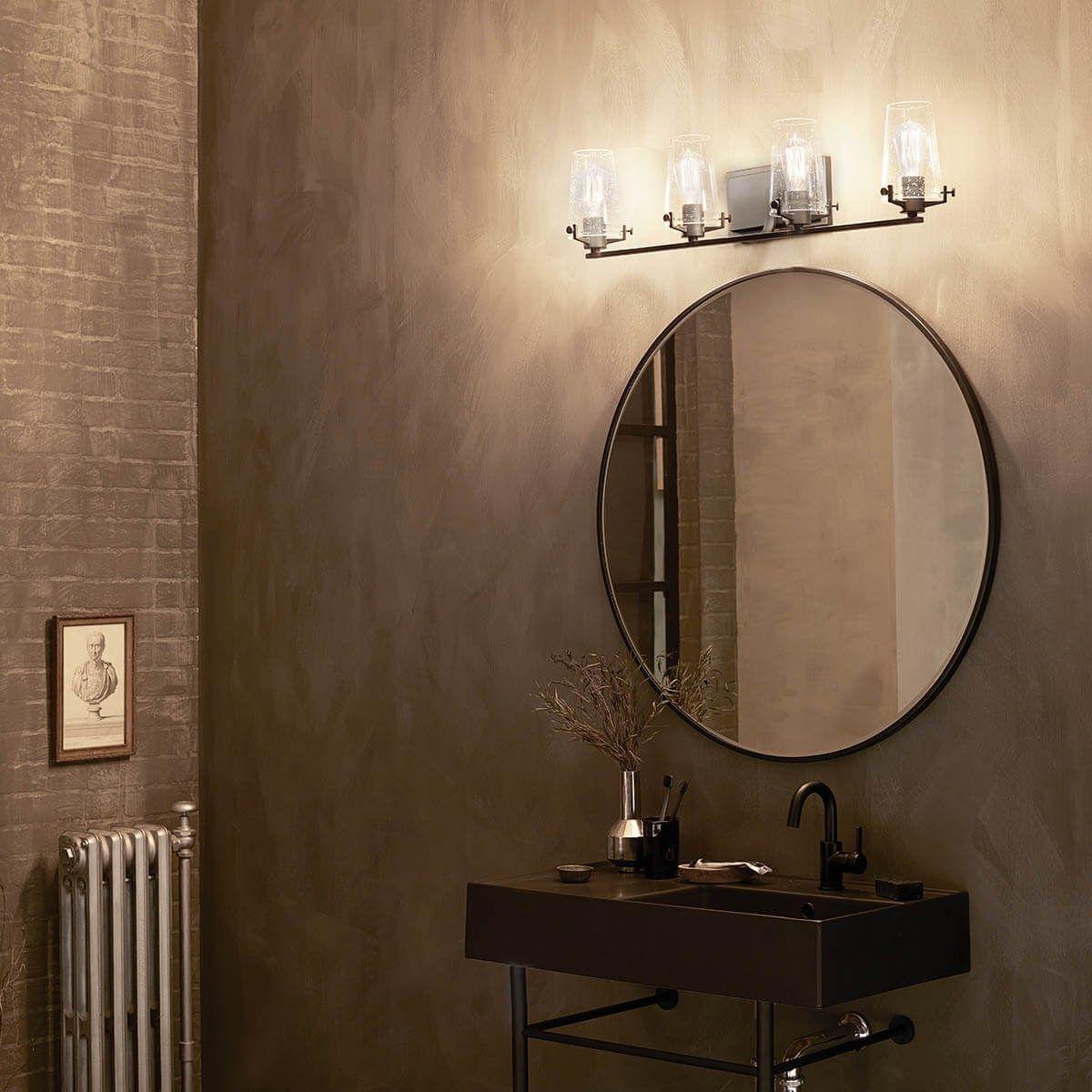 Alton 34 in. 4 Lights Vanity Light Black finish - Bees Lighting