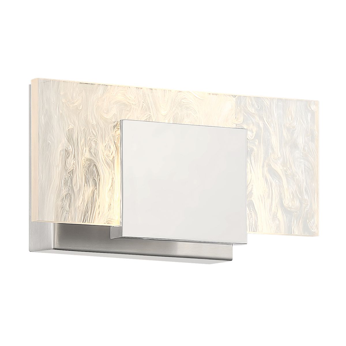 Kasha 9 in. LED Bath Sconce Chrome & Nickel Finish - Bees Lighting