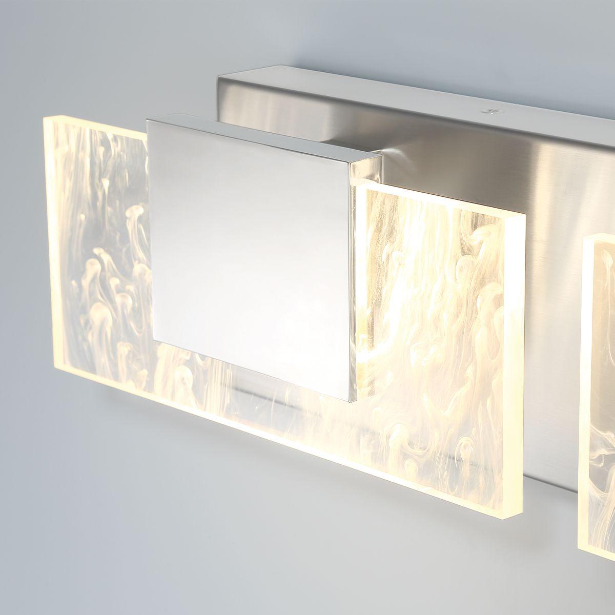 Kasha 3 Lights 28 in. LED Vanity Light Chrome & Nickel Finish - Bees Lighting