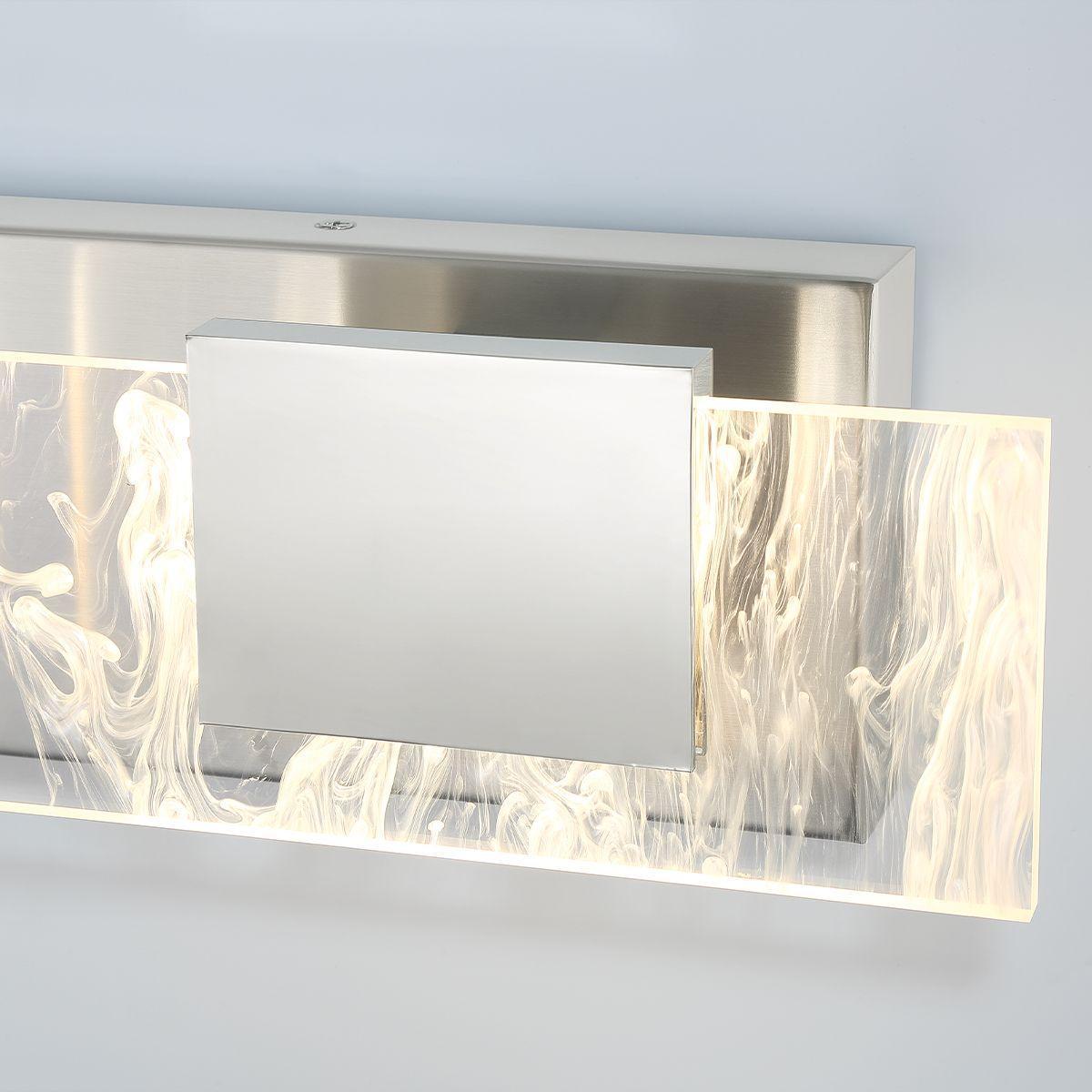 Kasha 3 Lights 28 in. LED Vanity Light Chrome & Nickel Finish - Bees Lighting