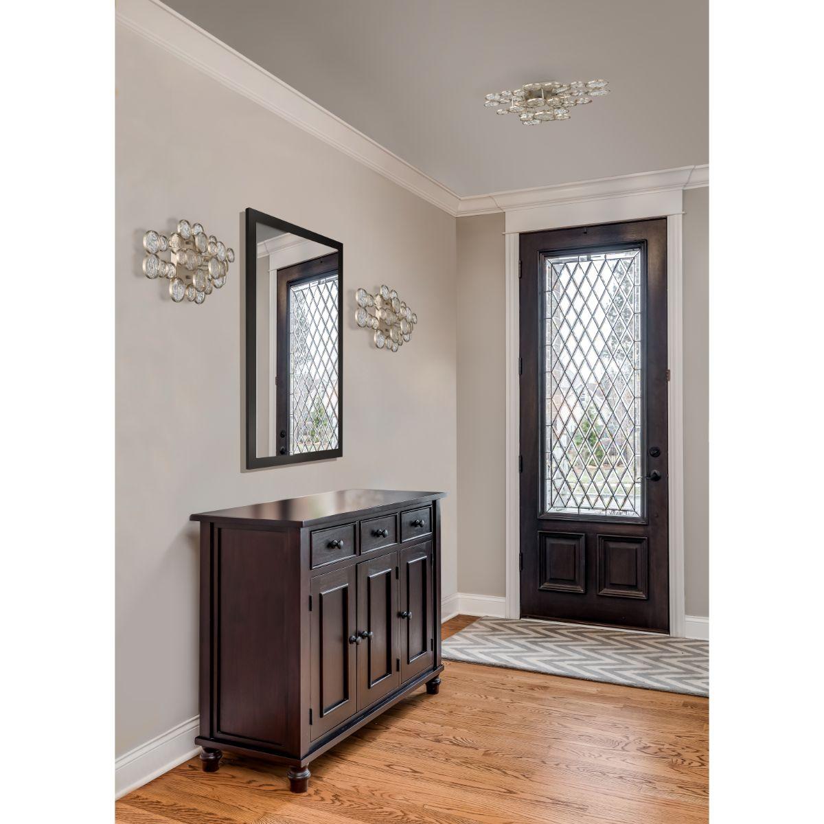 Trento 2 Lights 18 in. Wall Light Silver Finish - Bees Lighting