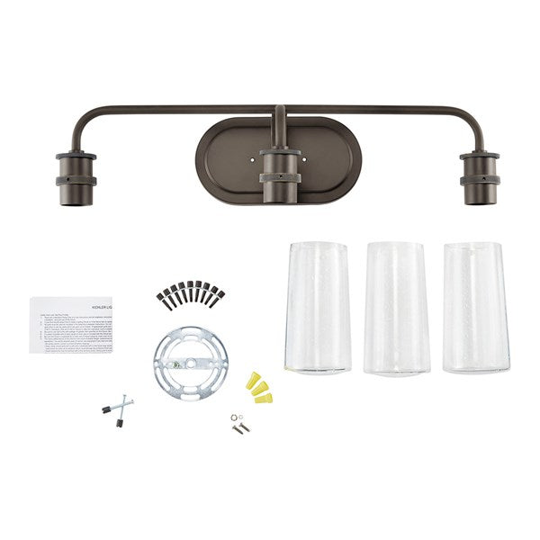 Braelyn 24 in. 3 Lights Vanity Light Bronze Finish - Bees Lighting