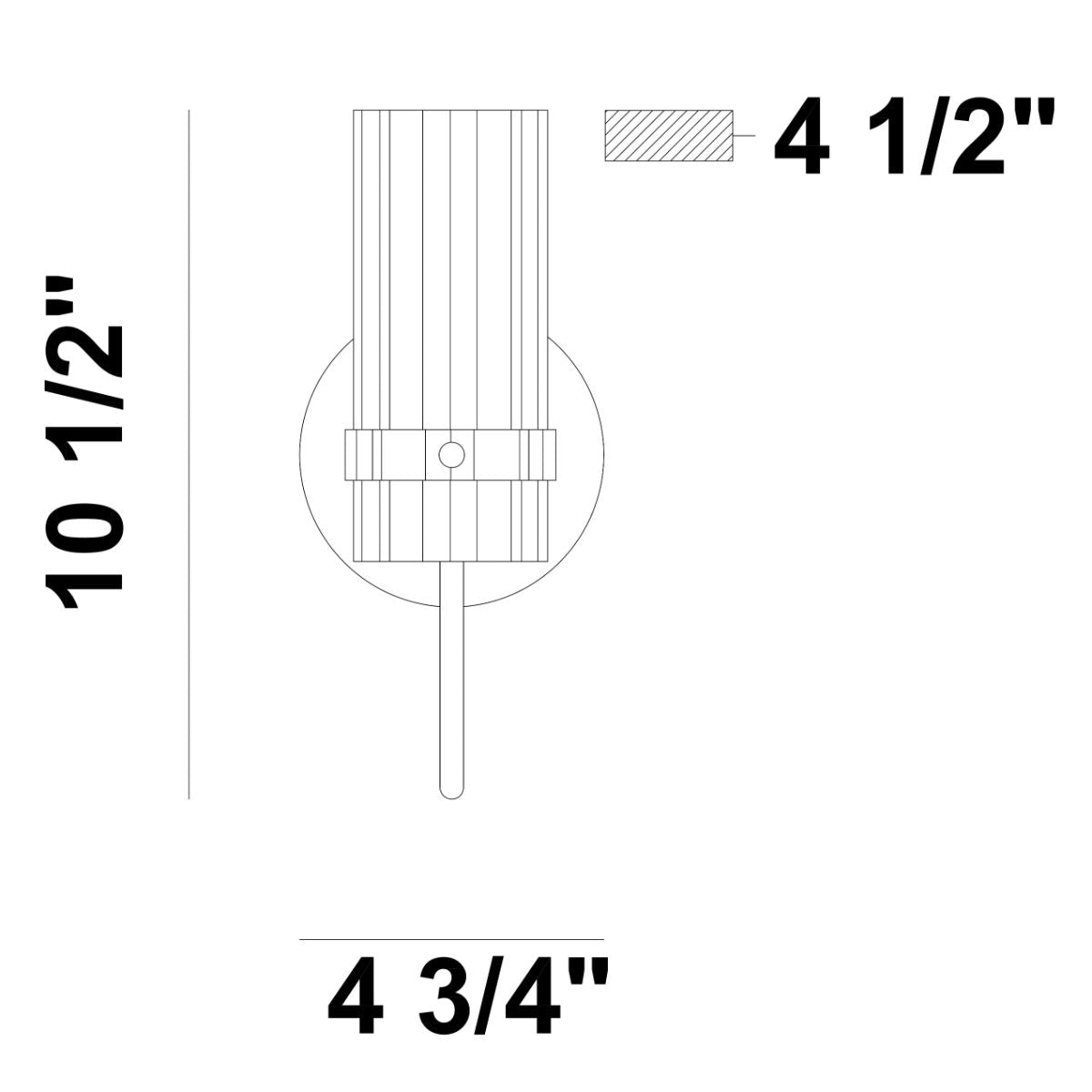 Brook 11 in. Bath Sconce Brass Finish - Bees Lighting