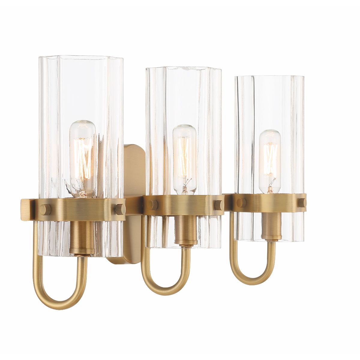 Brook 22 in. 3 Lights Vanity Light Brass Finish - Bees Lighting