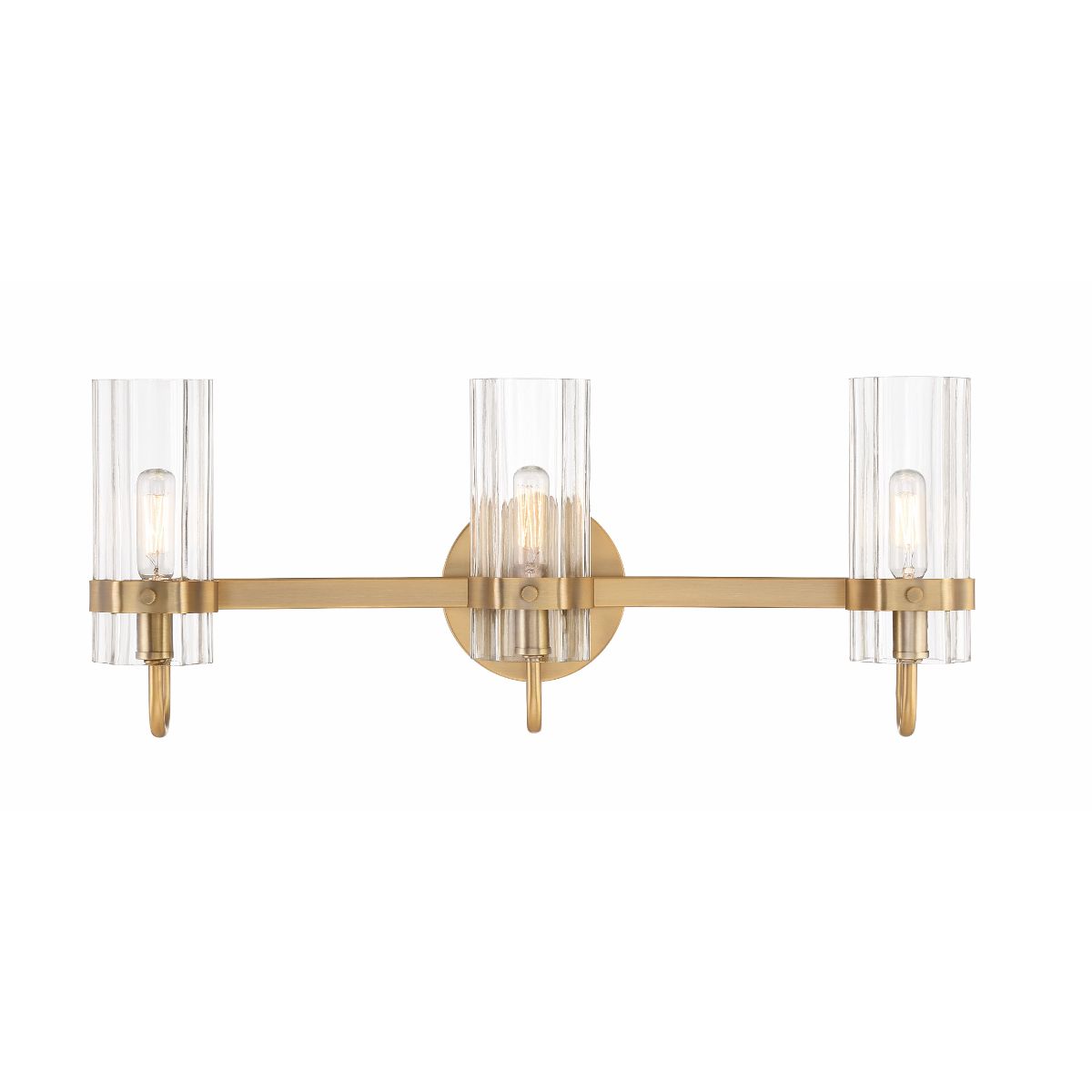 Brook 22 in. 3 Lights Vanity Light Brass Finish - Bees Lighting