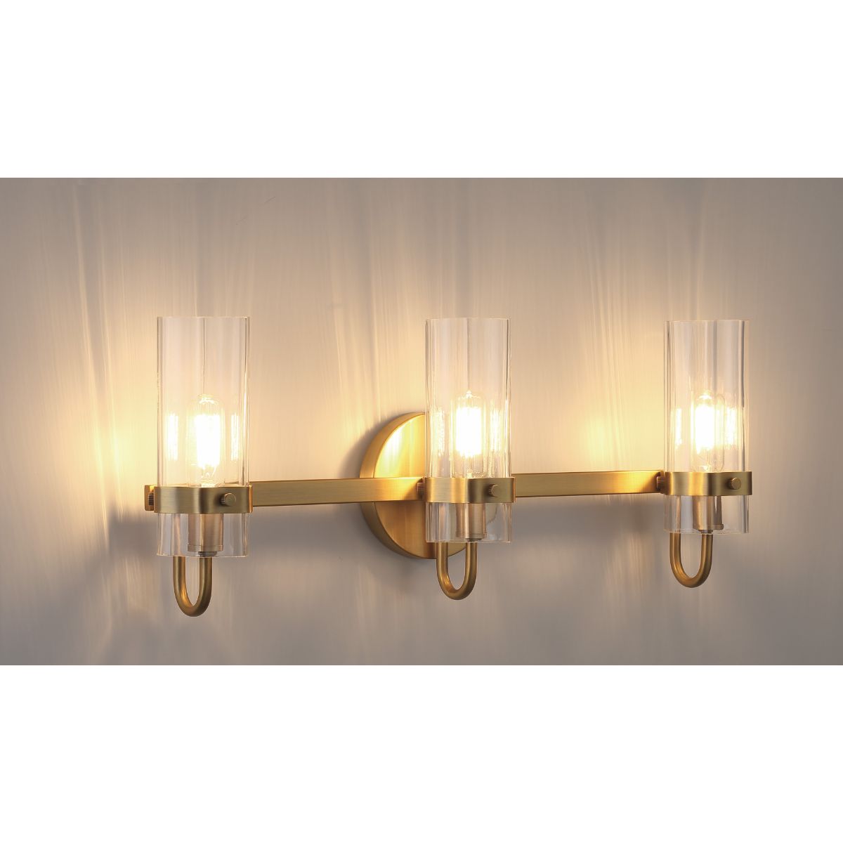 Brook 22 in. 3 Lights Vanity Light Brass Finish - Bees Lighting