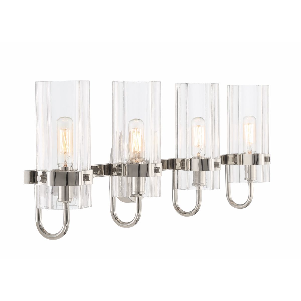 Brook 31 in. 4 Lights Vanity Light Polished Nickel Finish - Bees Lighting