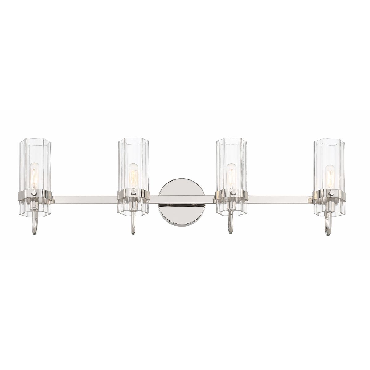 Brook 31 in. 4 Lights Vanity Light Polished Nickel Finish - Bees Lighting