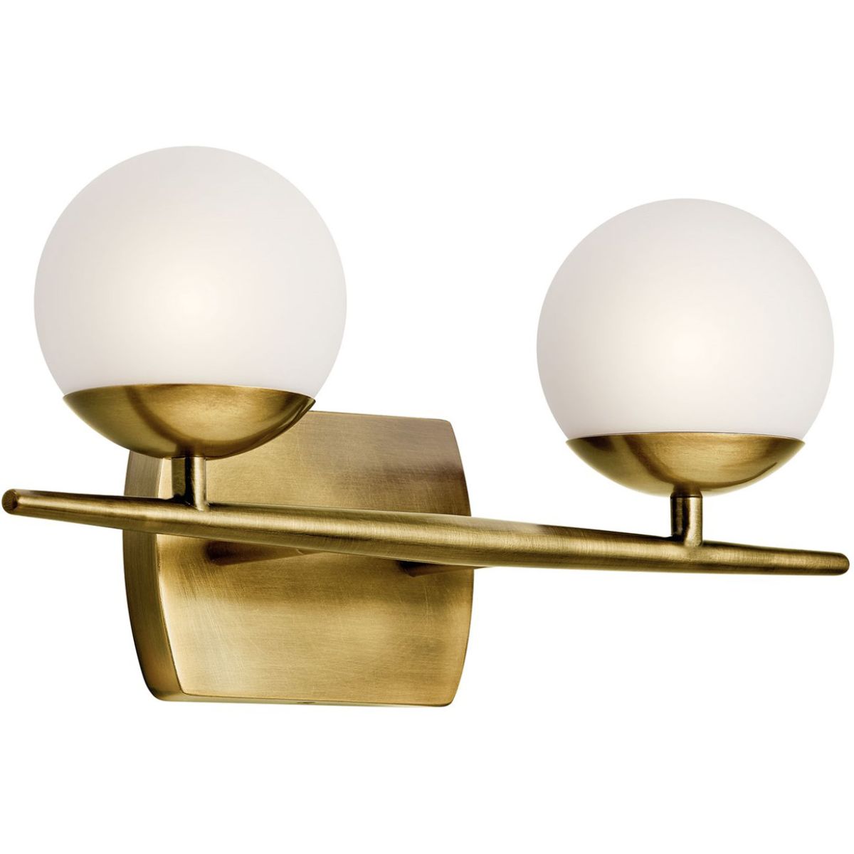 Jasper 17 in 2 Lights Vanity Light Brass finish - Bees Lighting