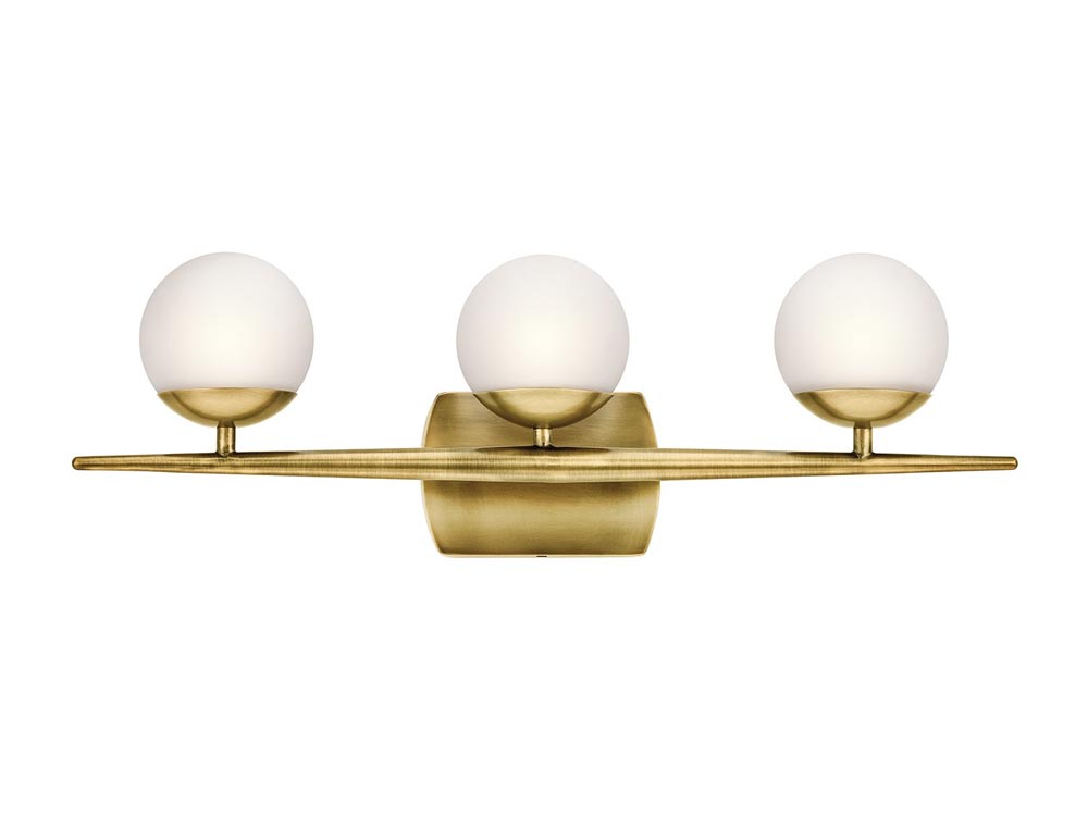 Jasper 25 in. 3 Lights Vanity Light Brass Finish - Bees Lighting