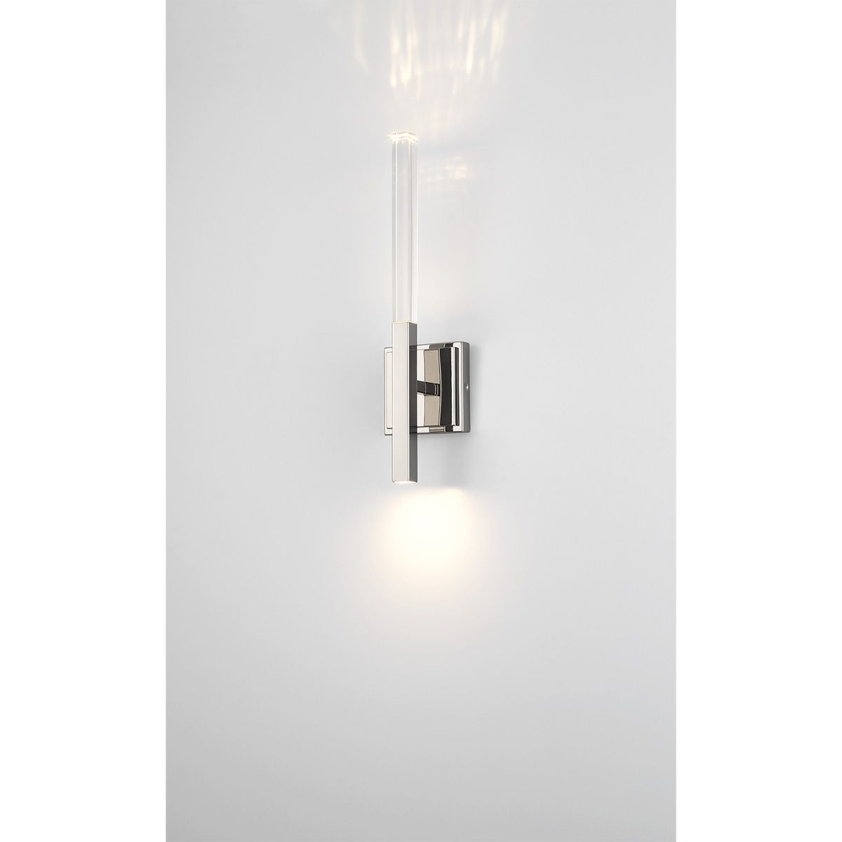 Benicio 2 Lights 18 in. LED Wall Light Polished Nickel Finish - Bees Lighting